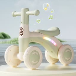 Baby Glider Bike Four-Wheel Toddler Walker Silent Wheels Anti-Tipping Children Balance Training Exercise Mini Ride-On Toys Gifts