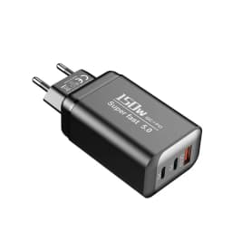Lenovo 150W 3-Port Fast Charger PD QC3.0 Wall Charger USB-C Adapter For iPhone Samsung Xiaomi Multi Plug EU/US/UK Charger