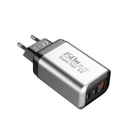 Lenovo 150W 3-Port Fast Charger PD QC3.0 Wall Charger USB-C Adapter For iPhone Samsung Xiaomi Multi Plug EU/US/UK Charger