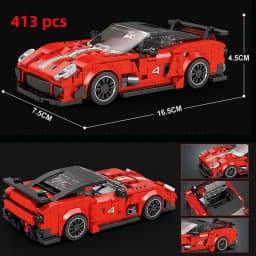 City Car Vehicle Speed  Racer Building Blocks Brick Racing Super Technique Car Moc Creative Garage Set Educational Toys