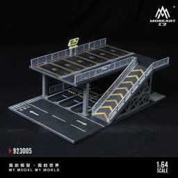 1/64 Scale Car Parking Lot Realistic Miniatures Garage Diorama Scenery Models Car Repair Shop Scene Display Car Garage Model Set