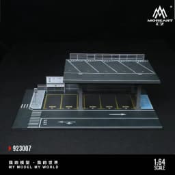 1/64 Scale Car Parking Lot Realistic Miniatures Garage Diorama Scenery Models Car Repair Shop Scene Display Car Garage Model Set