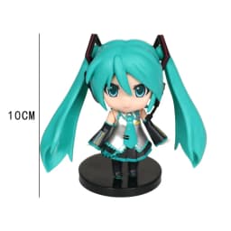 Hot Sold Hatsune Miku Figure Mini Character Ornaments Kawai Pink Green Hatsune Home Collection Desk Decoration Toy