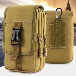 Outdoor Waterproof Military Waist Pack Men Phone Pouch Camping Hunting Tactical Waist Bag Double Layer Men's Storage Bag