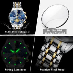 POEDAGAR Luxury Men Watch Top Original Waterproof Luminous Chronograph Man Wristwatch Stainless Steel Quartz Men's Watches Reloj
