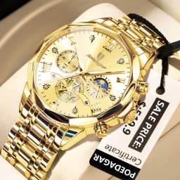 POEDAGAR Luxury Men Watch Top Original Waterproof Luminous Chronograph Man Wristwatch Stainless Steel Quartz Men's Watches Reloj
