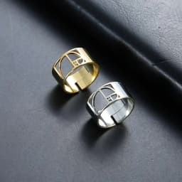 Dawapara Fibonacci Spiral Golden Ratio Ring Sacred Geometry Math Jewelry Stainless Steel Adjustable Rings
