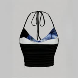 Tie-dye Print Halter Top for Women Y2K Clothes Sexy Backless Drape V-neck Crop Top Streetwear Summer Spice Girls Versatile Camis