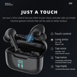 Wireless Bluetooth Earphones HIFI Stereo Sound ENC Headphones Power Display Earbuds For XIAOMI Samsung TWS Music Headset