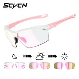 SCVCN Photochromic Cycling Glasses UV400 Outdoor Sports Running Men's Sunglasses Road MTB Bicycle Goggles Women Bike Eyewear