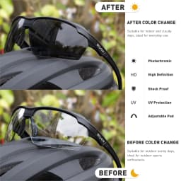 SCVCN Photochromic Cycling Glasses UV400 Outdoor Sports Running Men's Sunglasses Road MTB Bicycle Goggles Women Bike Eyewear