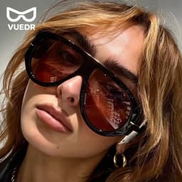 2026 Oversized Pilot Sunglasses for Women Men UV Protection Stylish Eyewear Thick Frame Unique Luxury Designer Sun Glasses Shade
