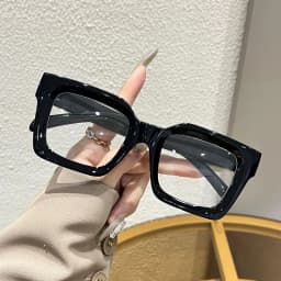 Women Anti Blue Light Glasses Oversized Frame Vintage Glasses Computer Eyewear Full Frame Transparent Eye Protection Eyepiece