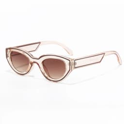 New Trendy Polygon Women Sunglasses Vintage Gradient Candy Color Shades Cat Eye Brand Designer Travelling Eyewear UV400