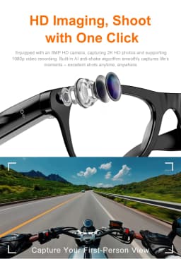 Lenovo 2400W 8K Upgrade Smart AI Glasses HD Shooting Camera Photo Video Voice Call Translation Bluetooth AI Motorcycle Glasses