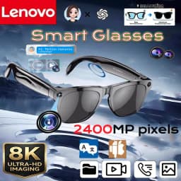 Lenovo 2400W 8K Upgrade Smart AI Glasses HD Shooting Camera Photo Video Voice Call Translation Bluetooth AI Motorcycle Glasses