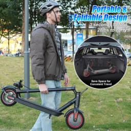 Electric Scooter with App for Adults 350W Motor 36V 5.2Ah Battery Up to 19 Miles Range Foldable E Scooter Solid Tire 8.5''
