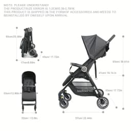 Baobaohao A2 Portable Baby Stroller Two-Stage Sunshade, Skin Friendly, Comfortable, Easy to Lift and Store