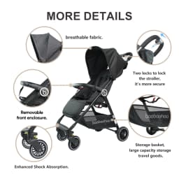Baobaohao A2 Portable Baby Stroller Two-Stage Sunshade, Skin Friendly, Comfortable, Easy to Lift and Store