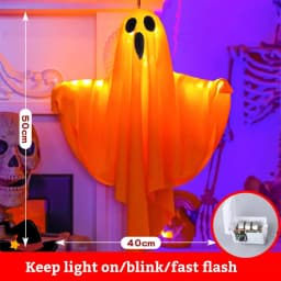 Halloween Hanging Ghost Decor, Light Up Flying Ghosts for Indoor Outdoor Garden Party, Scary Spooky Ornament Halloween Gifts