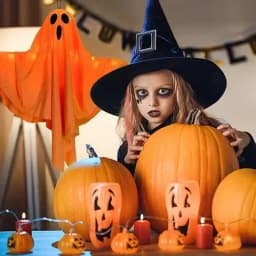 Halloween Hanging Ghost Decor, Light Up Flying Ghosts for Indoor Outdoor Garden Party, Scary Spooky Ornament Halloween Gifts
