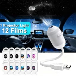 3in1 Intelligent Holographic Night Light Projector Plug Play HD Star Projector 360° Adjustable Galaxy Ocean Lamp Bedroom Ceiling