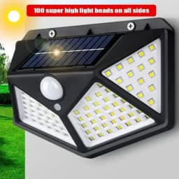 Powerful LED Solar Outdoor Led Courtyard Wall Lamp Rechargeable Human Body Induction Garden Terrace Garage Door Street Lighting