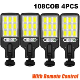 Powerful LED Solar Outdoor Led Courtyard Wall Lamp Rechargeable Human Body Induction Garden Terrace Garage Door Street Lighting