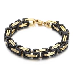 Fongten 4/5/6/8mm Byzantium Bracelet For Men Stainless Steel Box Chain Wirstband Charm Men Bangle Bracelets Jewelry