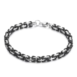 Fongten 4/5/6/8mm Byzantium Bracelet For Men Stainless Steel Box Chain Wirstband Charm Men Bangle Bracelets Jewelry