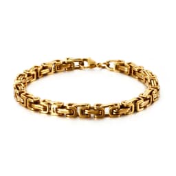 KALEN Wholesale Dubai Stainless Steel Byzantine Chain Bracelet Men Fashion Male 16-24cm Gold Color Wrap Bangle Biker Jewelry
