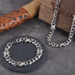 Locomotive Men Punk Rock Bicycle Chain Bracelet gray Plated Stainless Steel Magnet Button Male Jewelry Gifts