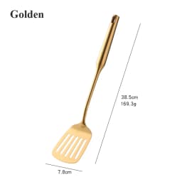 Gold cookware Stainless Steel Cooking tools spatula Shovels Turner Ladle Spoon Colander Filter Potato Mashers Kitchen Utensils