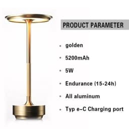 Rechargeable Table Lamp Creative Dining Touch Led Hotel Bar Coffee Pina Pro Table Lamp Lampada Da Tavolo Decorative Desk Lamp