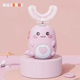 Children Electric Toothbrush Kids U-shaped 360 Degrees Silica Gel USB Charging Ultrasonic Toothbrush Kids Smart Toothbrush