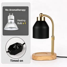 Flameless Candle Warmer Lamp Wax Melter with Adjustable Height Stepless Dimming GU10 Wooden Base Home Decorative Gift