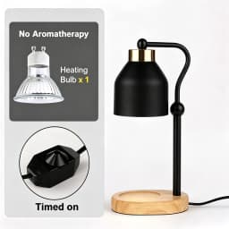 Flameless Candle Warmer Lamp Wax Melter with Adjustable Height Stepless Dimming GU10 Wooden Base Home Decorative Gift