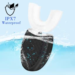high quality travel portable Waterproof automatic u shape travel food grade silicone head adults kids electric toothbrush