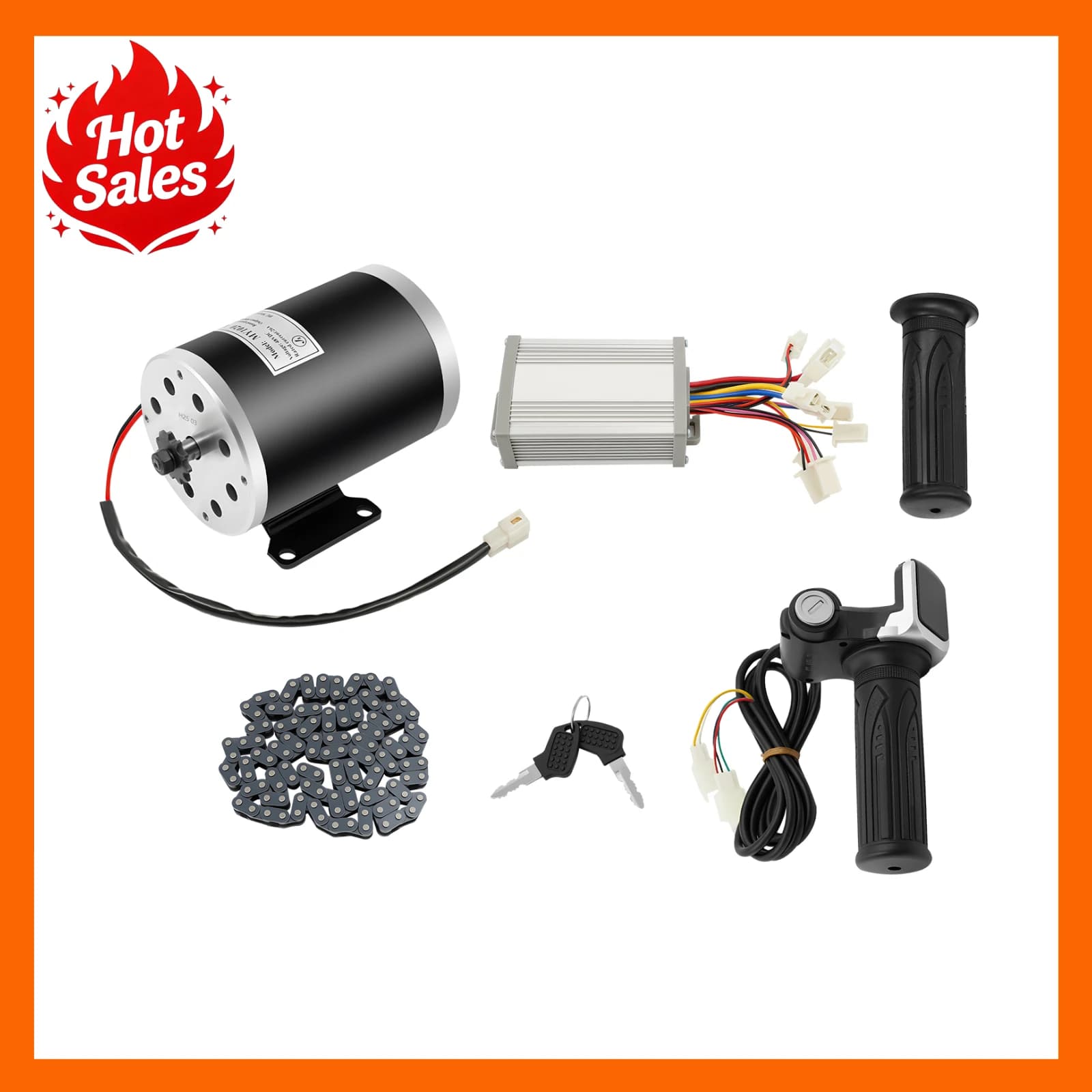Bymaocar 48V 1000W Brush Electric Bicycle Conversion Kit Cycling Motor Controller Scooter Accessories Brushed Motor Kit 264.55 lbs Load Capacity 3000rpm 4.5N.M Torque Anti-Slip Throttle Speed Control Smooth Comfortable Ride for Bike Scooter