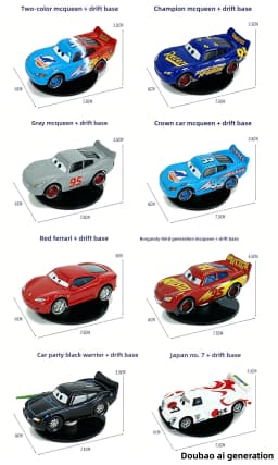 Pixar Cars 3- Lightning McQueen Rotatable Drift Ornament Dashboard Center Console Interior Decor Toy Surprise Gift For Drivers