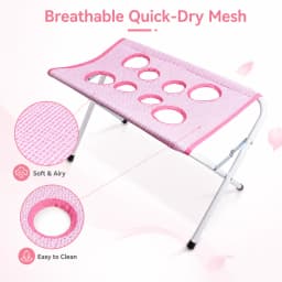 Pet Grooming Hammock Stand Foldable Cat Dog Bathing Rack Quick Dry Mesh Nail Trimming Holder for Small Medium Pets