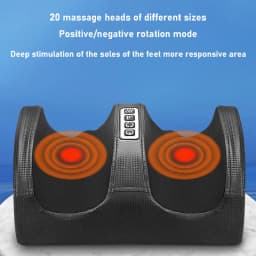 Electric Heating Foot Massager Heated Shiatsu Foot Calf Massager Deep Tissue Kneading with Hot Compress Relieve Muscle Fatigue