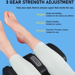 Electric Heating Foot Massager Heated Shiatsu Foot Calf Massager Deep Tissue Kneading with Hot Compress Relieve Muscle Fatigue