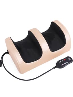 Electric Heating Foot Massager Heated Shiatsu Foot Calf Massager Deep Tissue Kneading with Hot Compress Relieve Muscle Fatigue
