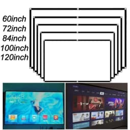 1 Pcs Curtain Anti-Light 60/72/84/100/120 Inches Projection Screens For Home Outdoor Office Projector Portable Projector Screen