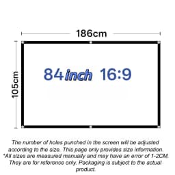 1 Pcs Curtain Anti-Light 60/72/84/100/120 Inches Projection Screens For Home Outdoor Office Projector Portable Projector Screen