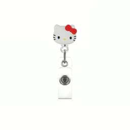 Kawaii Gift Kitty Cat Retractable Badge Reel Sparkling Card Holder Accessories With Keychain For Women Student Office Supplies