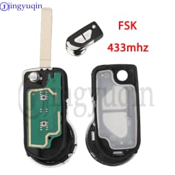 jingyuqin 433MHz FSK 2 Buttons Modified flip remote control car key For Citroen Ds DS3 2005-2014 CE0523 Fob VA2 Blade