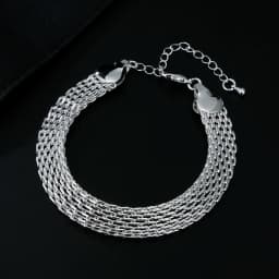 Hot 925 Sterling Silver Creativity Net chain Bracelets necklaces for women fashion designer party wedding jewelry sets gift