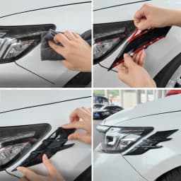 2PCS Auto Headlight Eyebrow Universal Car Lamp Cover Sticker Self-Adhesive Stripe Decal Decoration for Cars Bodys
